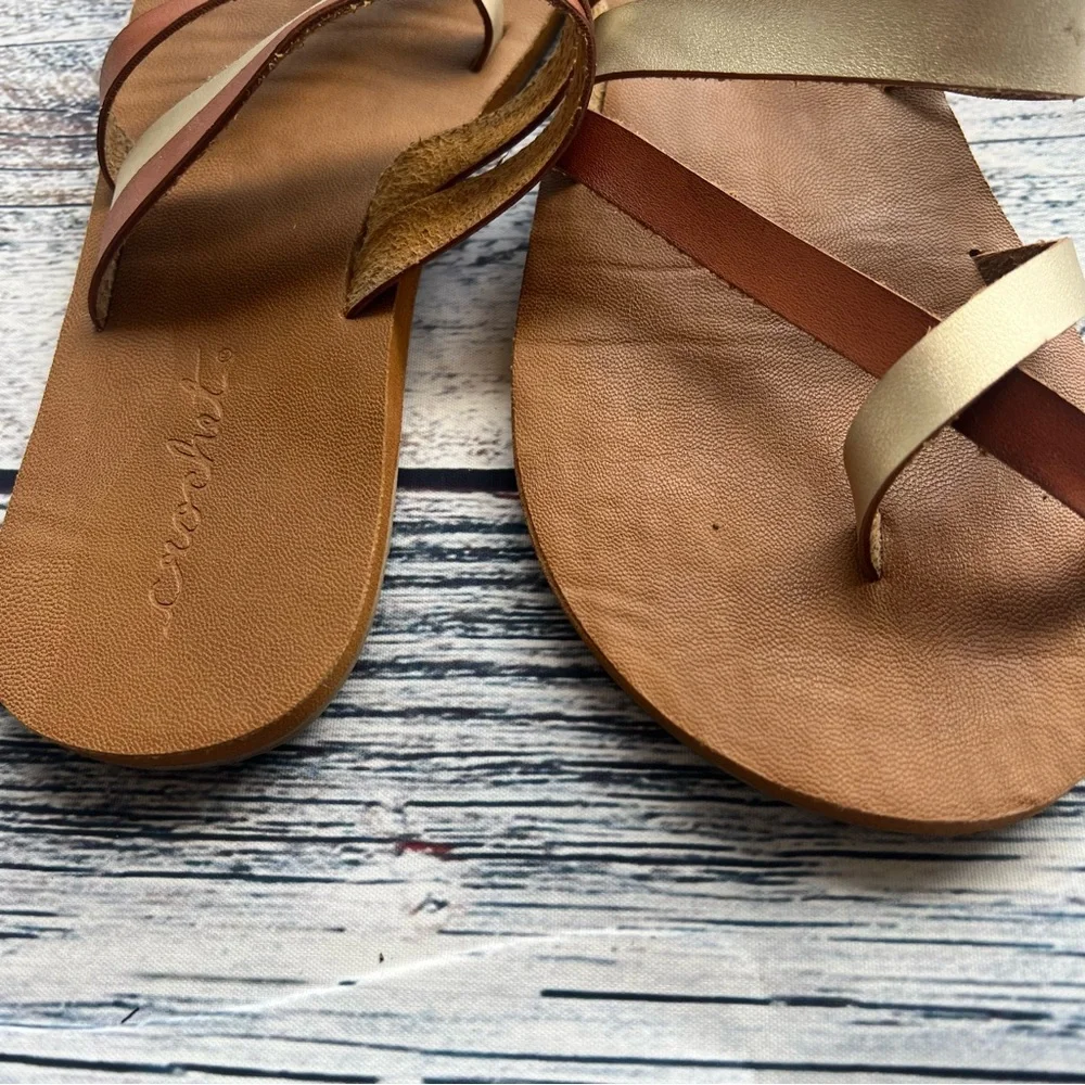 Strappy Women’s Sandals Tan / Gold / Brown comfortable squishy